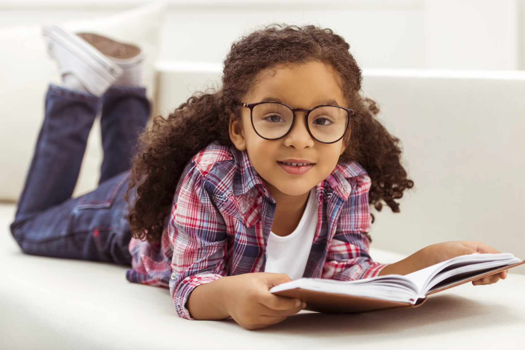 School Child with Glasses